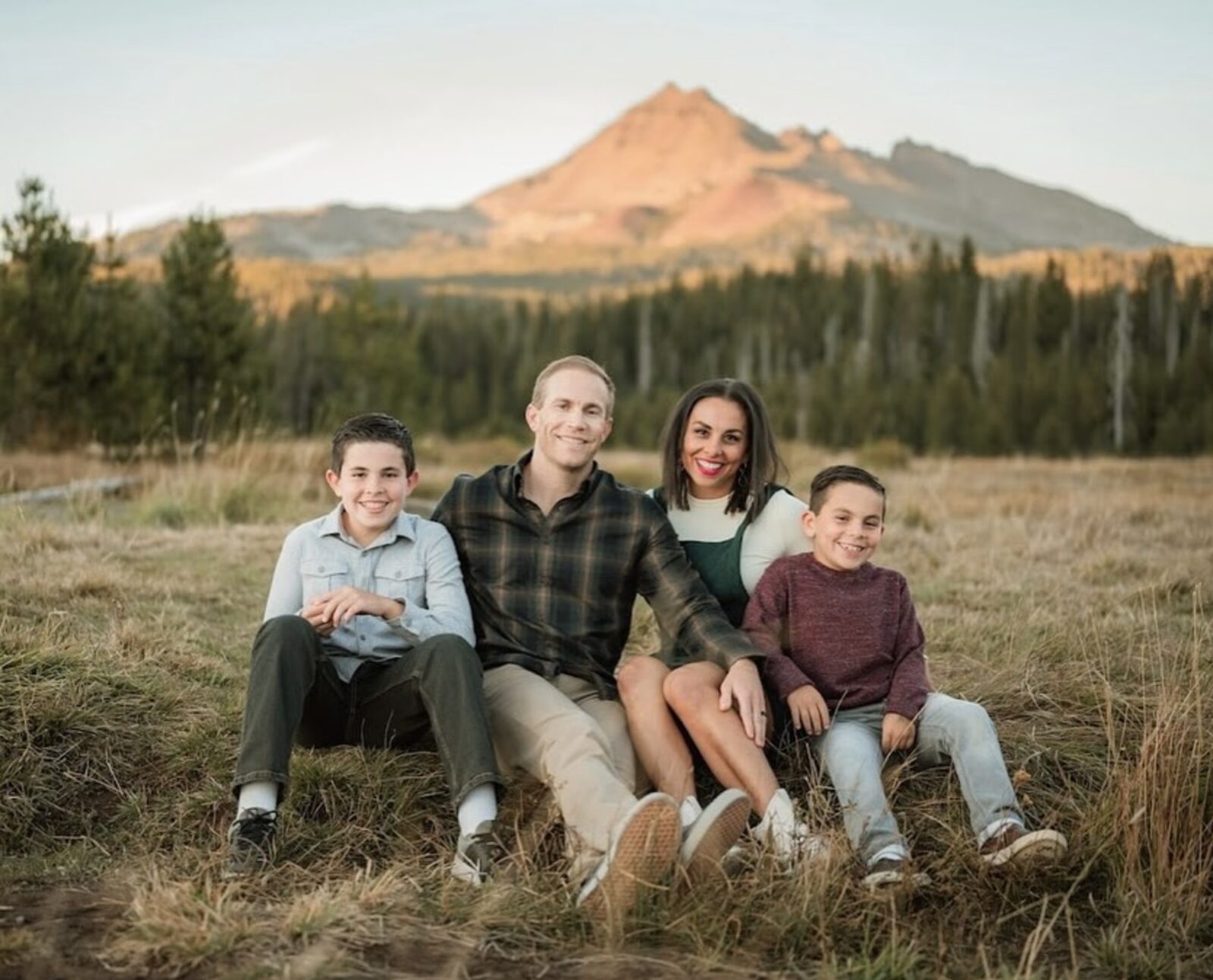 Ryan Rudloff with his family at Broken Top, Central Oregon